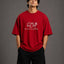 Zellee "Prarambh" High-Density Script Embroidered Oversized Relaxed Fit T-Shirt