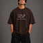 Zellee "Prarambh" High-Density Script Embroidered Oversized Relaxed Fit T-Shirt