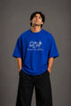 Zellee "Prarambh" High-Density Script Embroidered Oversized Relaxed Fit T-Shirt
