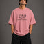 Zellee "Prarambh" High-Density Script Embroidered Oversized Relaxed Fit T-Shirt