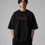 Zellee "Anugrah" High-Density Script Embroidered Oversized Relaxed Fit T-Shirt