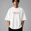 Zellee "Anugrah" High-Density Script Embroidered Oversized Relaxed Fit T-Shirt