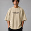 Zellee "Anugrah" High-Density Script Embroidered Oversized Relaxed Fit T-Shirt
