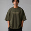 Zellee "Anugrah" High-Density Script Embroidered Oversized Relaxed Fit T-Shirt