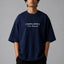 Zellee "Anugrah" High-Density Script Embroidered Oversized Relaxed Fit T-Shirt
