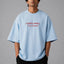 Zellee "Anugrah" High-Density Script Embroidered Oversized Relaxed Fit T-Shirt