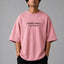 Zellee "Anugrah" High-Density Script Embroidered Oversized Relaxed Fit T-Shirt