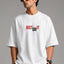 Zellee "Just Do It" High-Density Typographic Embroidered Oversized Relaxed Fit T-Shirt