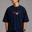 Zellee "Just Do It" High-Density Typographic Embroidered Oversized Relaxed Fit T-Shirt