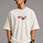 Zellee "Just Do It" High-Density Typographic Embroidered Oversized Relaxed Fit T-Shirt