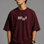 Zellee "Just Do It" High-Density Typographic Embroidered Oversized Relaxed Fit T-Shirt