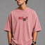 Zellee "Just Do It" High-Density Typographic Embroidered Oversized Relaxed Fit T-Shirt