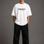 Zellee Men's "ESSENTIALS" High-Density Typographic Embroidered Relaxed Fit T-Shirt
