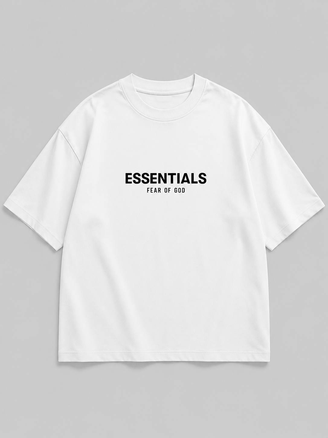 Zellee Men's "ESSENTIALS" Split-Level Embroidery Relaxed Fit T-Shirt
