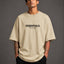 Zellee Men's "ESSENTIALS" Split-Level Embroidery Relaxed Fit T-Shirt