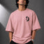 Zellee Minimalist "Equestrian Crest" Chest Embroidered Boxy Oversized Relaxed Fit T-Shirt