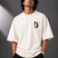Zellee Minimalist "Equestrian Crest" Chest Embroidered Boxy Oversized Relaxed Fit T-Shirt