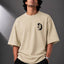 Zellee Minimalist "Equestrian Crest" Chest Embroidered Boxy Oversized Relaxed Fit T-Shirt