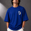 Zellee Minimalist "Equestrian Crest" Chest Embroidered Boxy Oversized Relaxed Fit T-Shirt