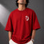 Zellee Minimalist "Equestrian Crest" Chest Embroidered Boxy Oversized Relaxed Fit T-Shirt