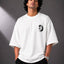 Zellee Minimalist "Equestrian Crest" Chest Embroidered Boxy Oversized Relaxed Fit T-Shirt